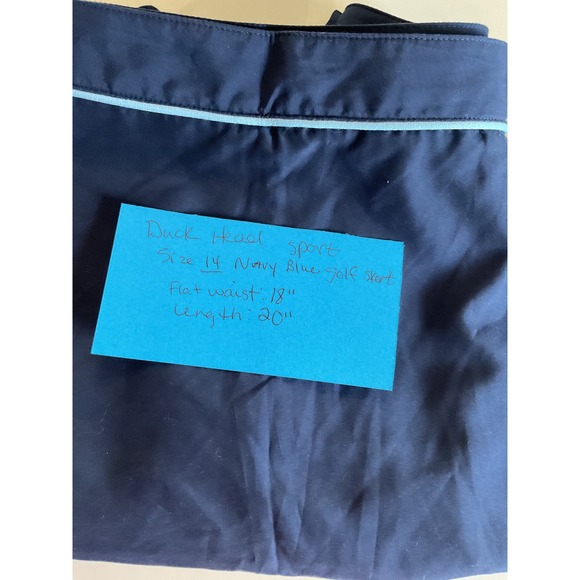 Duck Head Golf Skort Athletic Activewear Skirt Shorts Blue Piped Trim Size‎ 14 - Picture 14 of 14